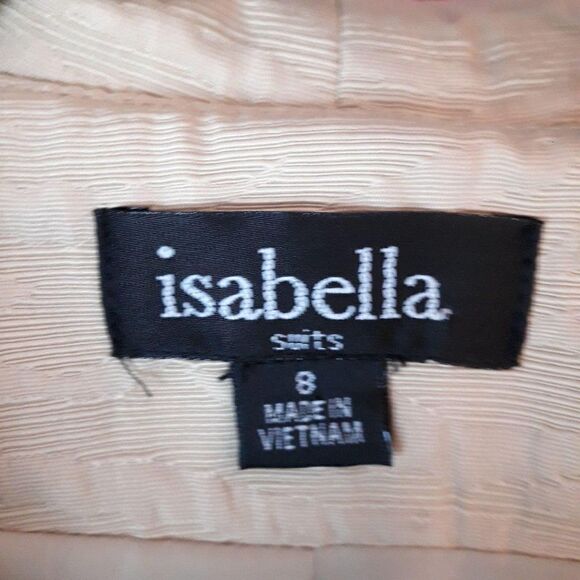 Vtg 80's Isabella Suits Blazer Large Lapel Tiger Textured Single Breasted Sz 8 - Picture 10 of 10